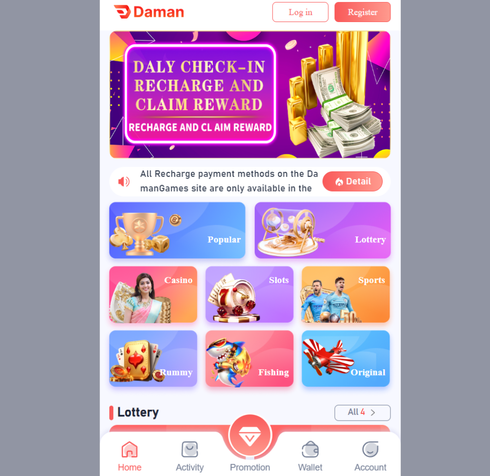 Daman Casino Mobile App