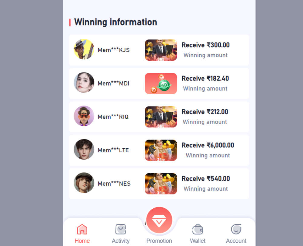 Daman casino winners